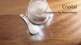  Presentation with baking soda - Beautiful presentation theme featuring antacids - high angle view backdrop and a coral colored foreground