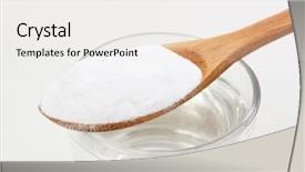  Presentation with baking soda - Presentation design with antacids - spoon of baking soda background and a  colored foreground