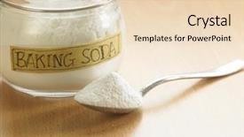  Presentation with baking soda - PPT theme with antacids - spoonful of baking soda background and a lemonade colored foreground