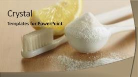  Presentation with baking soda - Beautiful theme featuring antacids - spoonful of baking soda backdrop and a  colored foreground