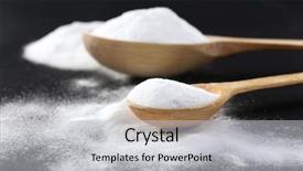  Presentation with baking soda - Colorful PPT layouts enhanced with antacids - spoons of baking soda backdrop and a light gray colored foreground