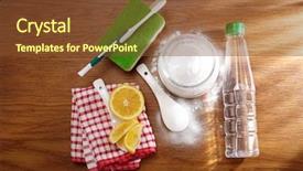  Presentation with baking soda - Cool new presentation with antacids - top view of the baking backdrop and a tawny brown colored foreground