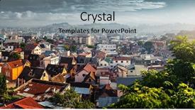  Presentation with sunrise - Slides enhanced with antananarivo at sunrise madagascar background and a light gray colored foreground