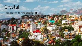  Presentation with city buildings - Amazing slides having antananarivo in sunny day madagascar backdrop and a light blue colored foreground