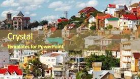  Presentation with city buildings - Slides enhanced with antananarivo in sunny day madagascar background and a coral colored foreground