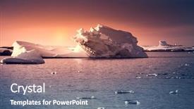  Presentation with antarctic - Audience pleasing presentation design consisting of antarctic glacier in the snow backdrop and a gray colored foreground