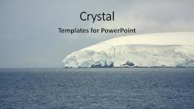  Presentation with antarctic - Presentation theme with antarctic glacier with cavities beautiful winter background background and a light gray colored foreground