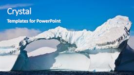  Presentation with antarctic - PPT theme enhanced with antarctic glacier with icicles background and a teal colored foreground