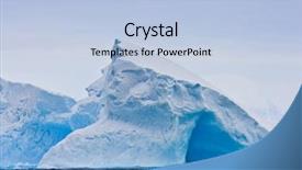  Presentation with antarctic - Beautiful presentation theme featuring antarctic glaciers in the snow backdrop and a light blue colored foreground