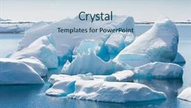  Presentation with antarctic - PPT layouts featuring antarctic glaciers in the snow background and a light blue colored foreground
