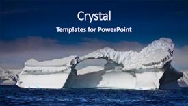  Presentation with antarctic - Presentation design having antarctic iceberg in the snow background and a navy blue colored foreground