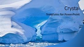  Presentation with iceberg - PPT theme having antarctic iceberg in the snow background and a light blue colored foreground