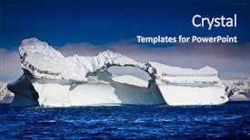  Presentation with antarctic - PPT layouts with antarctic iceberg in the snow background and a ocean colored foreground