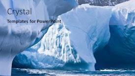  Presentation with antarctic - Colorful PPT layouts enhanced with antarctic iceberg in the snow backdrop and a light blue colored foreground