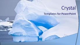  Presentation with antarctic - Slide set featuring antarctic iceberg background and a sky blue colored foreground