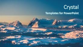  Presentation with antarctic - PPT layouts with antarctic landscape with snow covered background and a ocean colored foreground