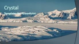  Presentation with antarctic - Presentation consisting of antarctica nature sunlit snow cover background and a ocean colored foreground