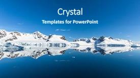  Presentation with ship - Colorful PPT theme enhanced with antarctica snow and ice backdrop and a ocean colored foreground