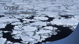  Presentation with ice - Slide deck consisting of antarctica weddell sea ice flow background and a light blue colored foreground