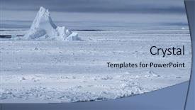  Presentation with iceberg - Cool new PPT theme with antarctica weddell sea iceberg backdrop and a light blue colored foreground
