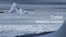  Presentation with iceberg - PPT layouts featuring antarctica weddell sea iceberg background and a light blue colored foreground