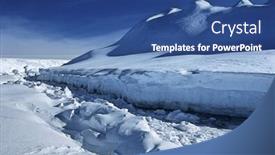  Presentation with ice - PPT theme having antarctica weddell sea riiser larsen ice shelf background and a ocean colored foreground