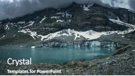  Presentation with cold water - Slide set enhanced with antartica - alpine glacier lake in swiss background and a ocean colored foreground