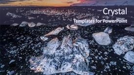  Presentation with health organisation during covid 19 - Colorful presentation theme enhanced with antartica - icebergs in jokulsarlon glacial lake backdrop and a tawny brown colored foreground