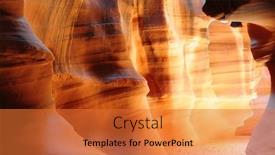  Presentation with arizona - Colorful presentation theme enhanced with natural cave - antelope canyon arizona backdrop and a red colored foreground
