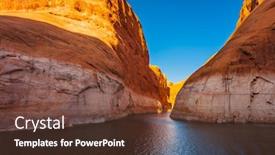  Presentation with powell river - Cool new PPT layouts with antelope-canyon-grandiose-cliffs-red backdrop and a tawny brown colored foreground