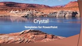  Presentation with navajo - Beautiful theme featuring antelope canyon with a smooth blue water in the navajo reservation midday summer silence backdrop and a ocean colored foreground