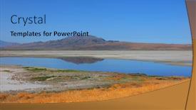  Presentation with utah - Colorful slide set enhanced with antelope island state park in utah backdrop and a teal colored foreground