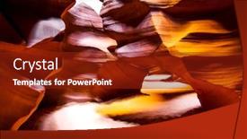  Presentation with page - Beautiful PPT theme featuring antelope-slot-canyon-near-page backdrop and a tawny brown colored foreground