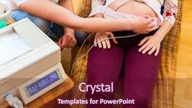  Presentation with midwife - Cool new presentation theme with young man with back sketching business success plan mixed media backdrop and a light gray colored foreground