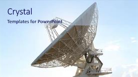  Presentation with telescope - Presentation design having antenna array - radio telescope australia background and a sky blue colored foreground