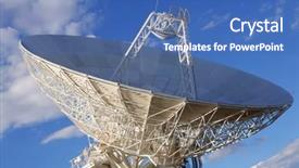  Presentation with telescope - PPT layouts with antenna array - radio telescope facility australia background and a teal colored foreground