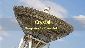  Presentation with telescope - Slides with antenna array - radio-telescope background and a tawny brown colored foreground