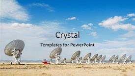  Presentation with array - Cool new presentation with antenna array - radio telescopes backdrop and a  colored foreground