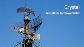  Presentation with array - PPT layouts having antenna array on a wwii background and a teal colored foreground