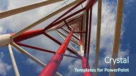  Presentation with frequency - Audience pleasing PPT theme consisting of antenna of amateur radio backdrop and a ocean colored foreground