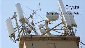  Presentation with antenna - Colorful slide deck enhanced with antenna on a high tower backdrop and a light blue colored foreground