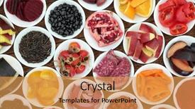  Presentation with food minerals - Presentation design having anthocyanin super health food selection background and a  colored foreground