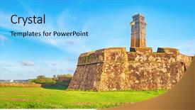  Presentation with sri lanka - Colorful PPT layouts enhanced with anthonisz memorial clock tower backdrop and a light blue colored foreground
