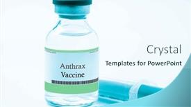  Presentation with skin infection - Presentation theme having anthrax-is-a-bacterial-infection background and a sky blue colored foreground