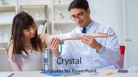  Presentation with joint - Amazing slides having anthropometry - doctor checking patients joint flexibility backdrop and a  colored foreground