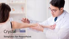  Presentation with joint movements - Theme having anthropometry - doctor checking patients joint flexibility background and a  colored foreground
