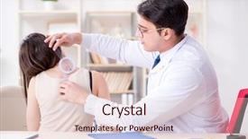  Presentation with joint - Cool new theme with anthropometry - doctor checking patients joint flexibility backdrop and a  colored foreground