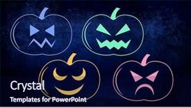  Presentation with halloween pumpkins thanksgiving day - Amazing theme having digital composite of colorful pumpkins backdrop and a navy blue colored foreground