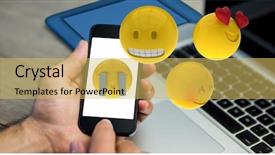  Presentation with basic - Presentation design enhanced with basic computer - digital composite of hands using background and a yellow colored foreground