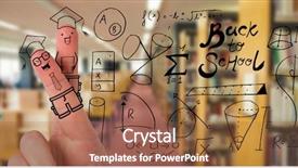  Presentation with volumes - Beautiful presentation design featuring higher mathematics - anthropomorphic smiley faces on fingers backdrop and a tawny brown colored foreground